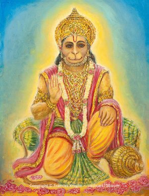 Hanuman by Frances Knight - VedicArt108.com